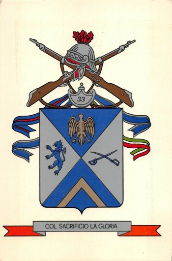 Coat of arms (crest) of the 33rd Blocking Infantry Battalion Ardenza, Italian Army