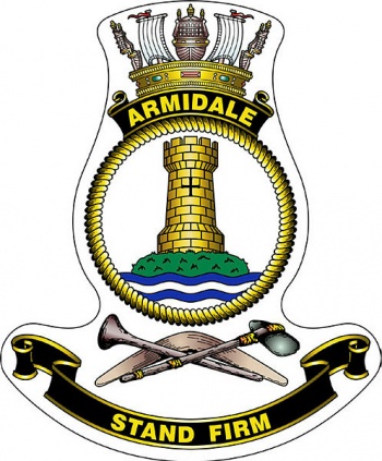 Coat of arms (crest) of the HMAS Armidale, Royal Australian Navy