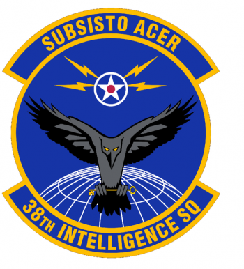 Coat of arms (crest) of the 38th Intelligence Squadron, US Air Force