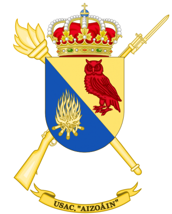 Coat of arms (crest) of the Barracks Services Unit Aizoáin, Spanish Army