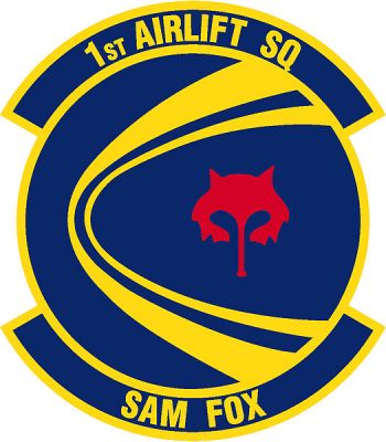 Coat of arms (crest) of the 1st Airlift Squadron, US Air Force