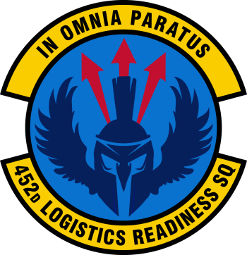 Coat of arms (crest) of the 452nd Logistics Readiness Squadron, US Air Force