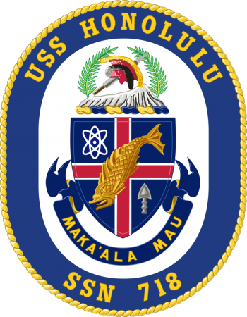 Coat of arms (crest) of the Submarine USS Honolulu (SSN-718)