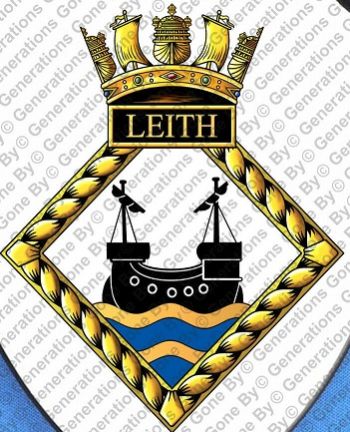 Coat of arms (crest) of the HMS Leith, Royal Navy