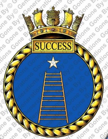 Coat of arms (crest) of the HMS Success, Royal Navy