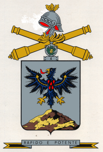 Coat of arms (crest) of 4th Artillery Regiment, Italian Army