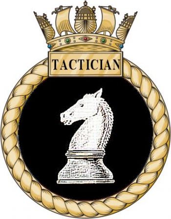 Coat of arms (crest) of the HMS Tactician, Royal Navy