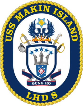 Coat of arms (crest) of the Landing Helicopter Dock USS Mankin Island (LHD-8)