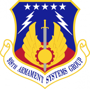 Coat of arms (crest) of the 918th Armament Systems Group, US Air Force