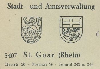 Wappen von Sankt Goar/Coat of arms (crest) of Sankt Goar