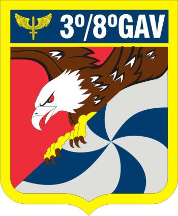 Blason de 3rd Squadron, 8th Aviation Group, Brazilian Air Force/Arms (crest) of 3rd Squadron, 8th Aviation Group, Brazilian Air Force