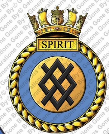 Coat of arms (crest) of the HMS Spirit, Royal Navy