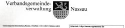 Wappen von Verbandsgemeinde Nassau/Arms (crest) of Verbandsgemeinde Nassau
