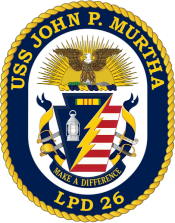 Coat of arms (crest) of the Ampibious Transport Dock USS John P. Murtha (LPD-26), US Navy