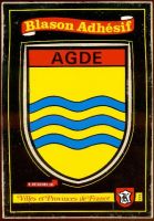 Blason de Agde/Arms (crest) of AgdeThe arms on a postcard by Kroma