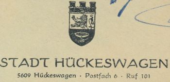 Wappen von Hückeswagen/Coat of arms (crest) of Hückeswagen