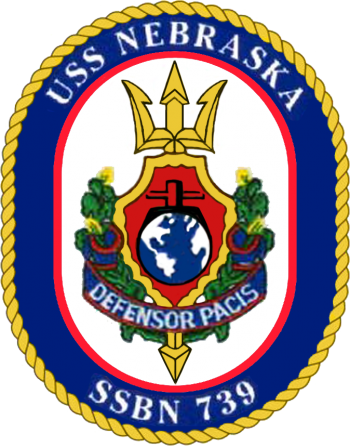 Coat of arms (crest) of the Submarine USS Nebraska (SSBN-739)