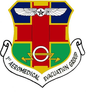 Coat of arms (crest) of the 1st Aeromedical Evacuation Group, US Air Force