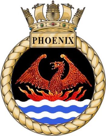 Coat of arms (crest) of the HMS Phoenix, Royal Navy