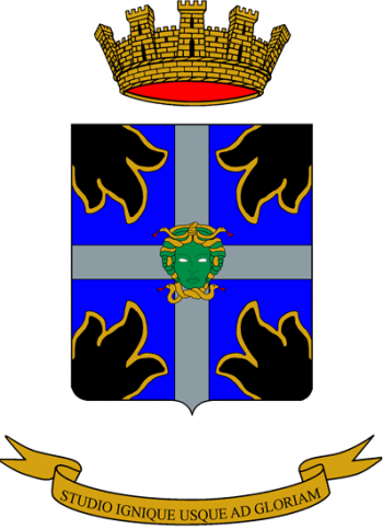 Coat of arms (crest) of the Artillery School, Italian Army
