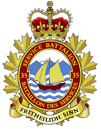 Coat of arms (crest) of the 35 Service Battalion, Canadian Army