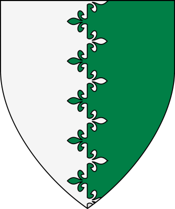 Heraldic glossary:Per Pale Flory Counter-Flory