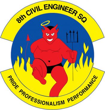 Coat of arms (crest) of the 8th Civil Engineer Squadron, US Air Force