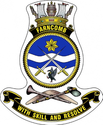 Coat of arms (crest) of the HMAS Farncomb, Royal Australian Navy