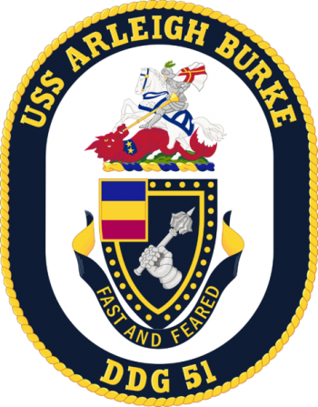 Coat of arms (crest) of the Destroyer USS Arleigh Burke