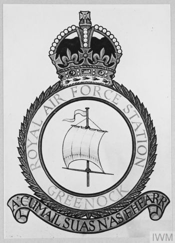 Coat of arms (crest) of the RAF Station Greenock, Royal Air Force