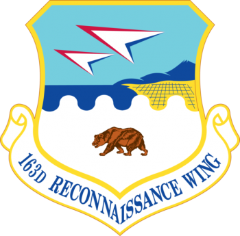 Coat of arms (crest) of the 163rd Reconnaissance Wing, California Air National Guard