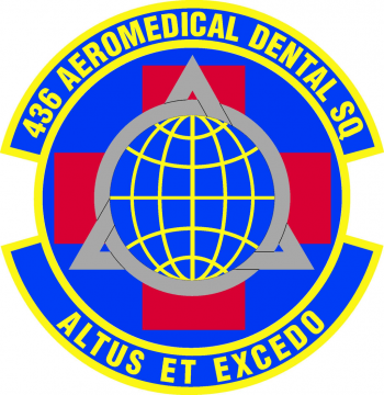 Coat of arms (crest) of the 436th Aeromedical-Dental Squadron, US Air Force