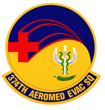 Coat of arms (crest) of the 374th Aeromedical Evacuation Squadron, US Air Force