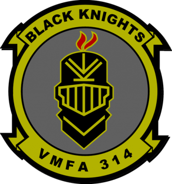 Coat of arms (crest) of the VMFA-314 Black Knights, USMC