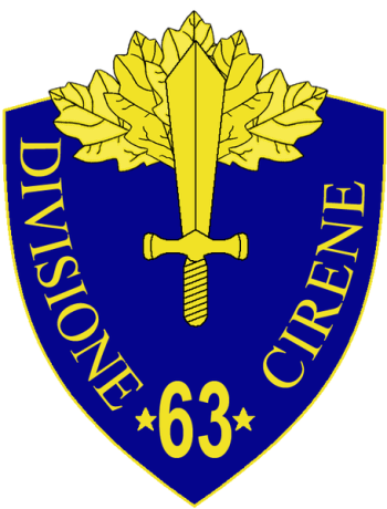 Coat of arms (crest) of the 63rd Infantry Division Cirene, Italian Army