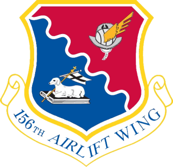 Coat of arms (crest) of the 156th Airlift Wing, Puerto Rico Air National Guard