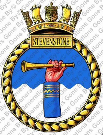 Coat of arms (crest) of the HMS Stevenstone, Royal Navy