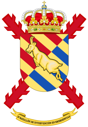Coat of arms (crest) of the IV Emergency Intervention Battalion Military Emergencies Unit, Spain