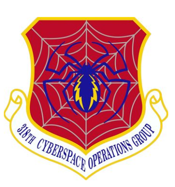 Coat of arms (crest) of the 318th Cyberspace Operations Group, US Air Force
