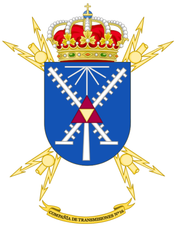 Coat of arms (crest) of the Signal Company No 16, Spanish Army