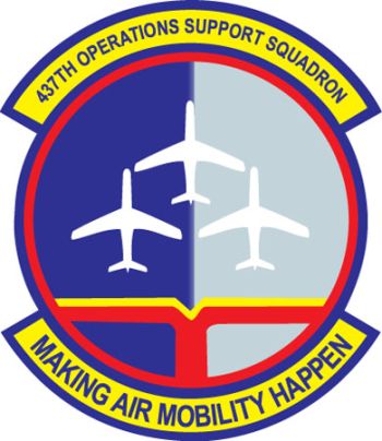Coat of arms (crest) of the 437th Operations Support Squadron, US Air Force