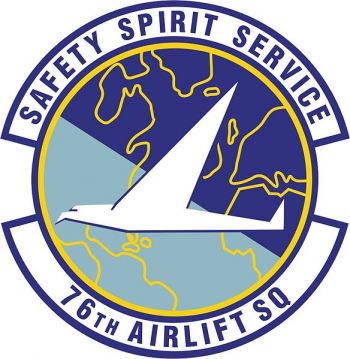 Coat of arms (crest) of the 76th Airlift Squadron, US Air Force