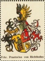 Wappen Freiherr Praetorius von Richthofen nr. 1764 Freiherr Praetorius von Richthofen