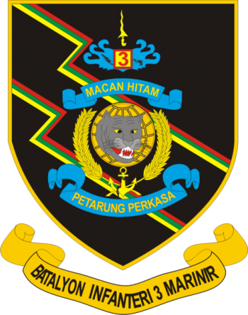 Coat of arms (crest) of the 3rd Marine Infantry Battalion, Indonesian Marine Corps