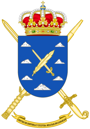 Coat of arms (crest) of the Military History and Culture Center Canary Islands, Spanish Army