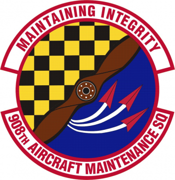 Coat of arms (crest) of the 908th Aircraft Maintenance Squadron, US Air Force