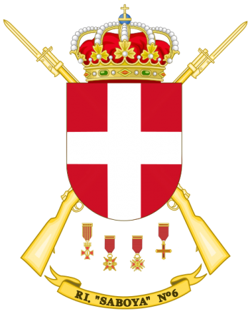 Coat of arms (crest) of Infantry Regiment Saboya No 6, Spanish Army