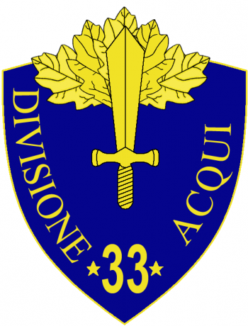 Coat of arms (crest) of the 33rd Infantry Division Acqui, Italian Army