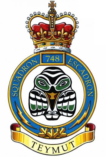 Coat of arms (crest) of the 748 (Nanaimo) Signal Squadron, Canadian Army