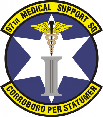 Coat of arms (crest) of the 97th Medical Support Squadron, US Air Force